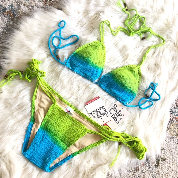 beauty & the beach Other - New! Beauty & The Beach • Ombré Crochet Bikini